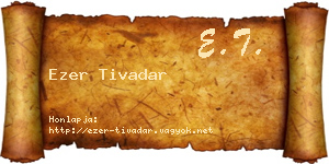 Ezer Tivadar névjegykártya